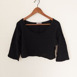 Me & Gee Cropped Top Black Size Large